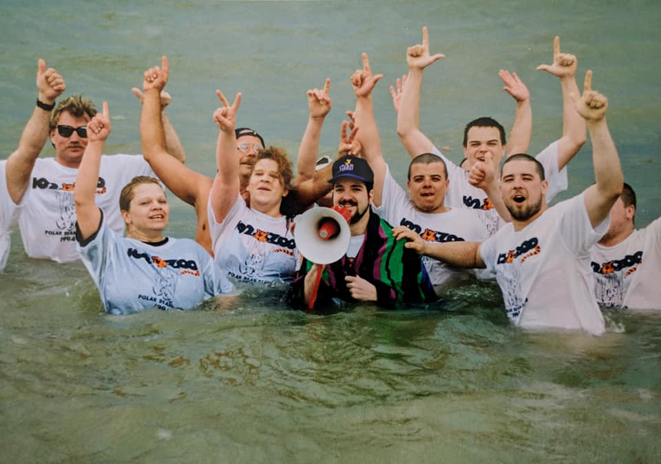 We had people stand in a cold lake